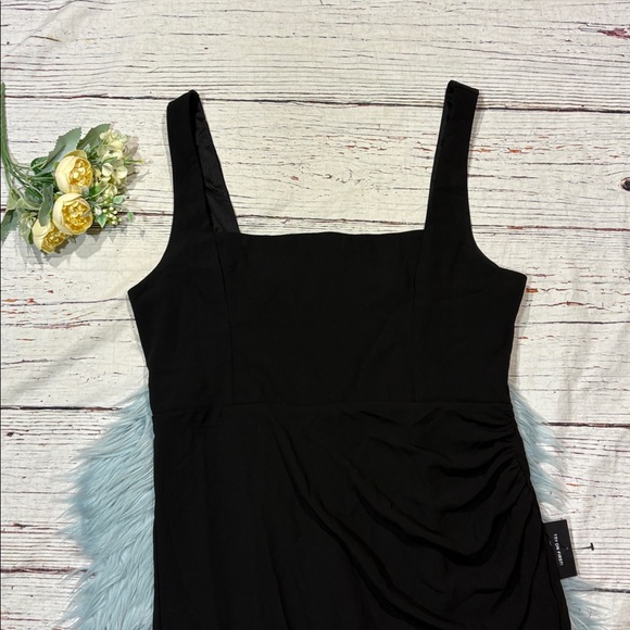 NWT Lulus Glamorous Disposition Black Ruched Maxi Dress - Picture 9 of 9